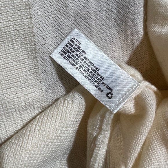 Gap Extra Fine Merino Wool Button Long Cardigan Off White/Ivory Size M - Picture 3 of 6